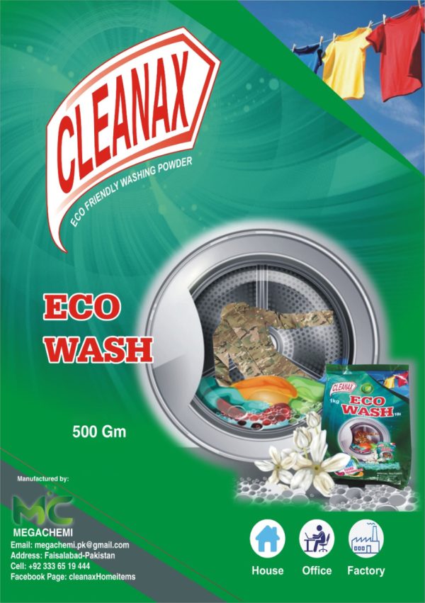 CLEANAX ECO WASH (500 Gm) Mega Chemi